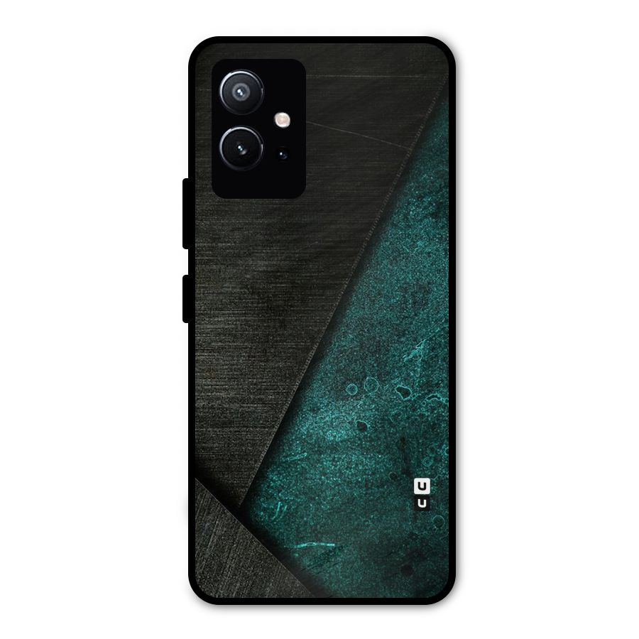 Dark Olive Green Metal Back Case for Vivo T1 5G
