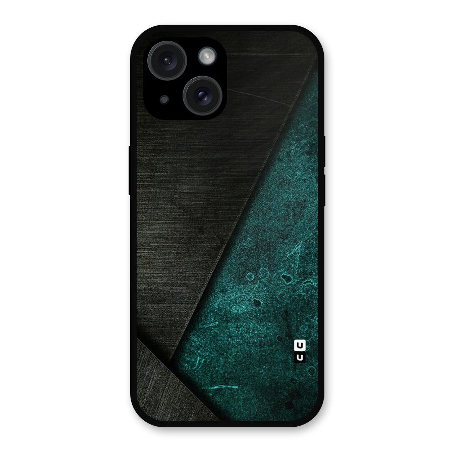 Dark Olive Green Metal Back Case for iPhone 15