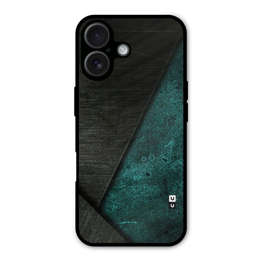Dark Olive Green Metal Back Case for iPhone 16