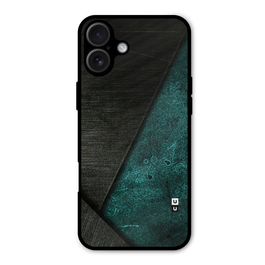 Dark Olive Green Metal Back Case for iPhone 16 Plus