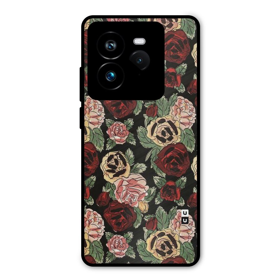 Dark Pastel Flowers Metal Back Case for Realme GT 7 Pro