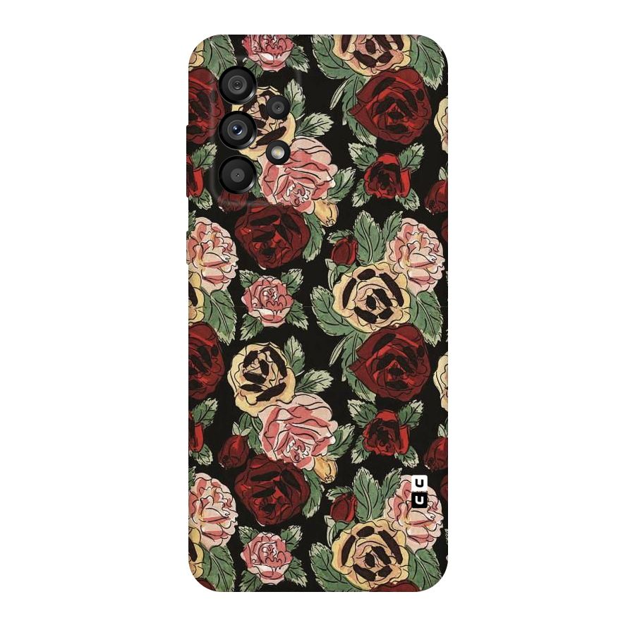 Dark Pastel Flowers Original Polycarbonate Back Case for Galaxy A73 5G