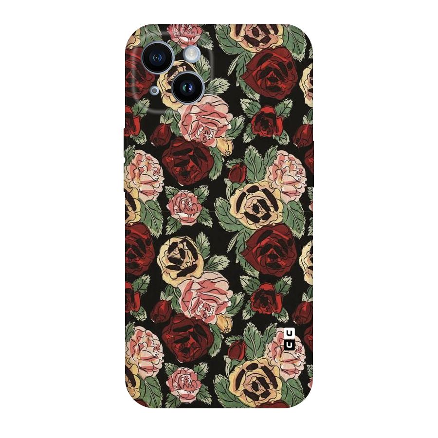 Dark Pastel Flowers Original Polycarbonate Back Case for iPhone 14