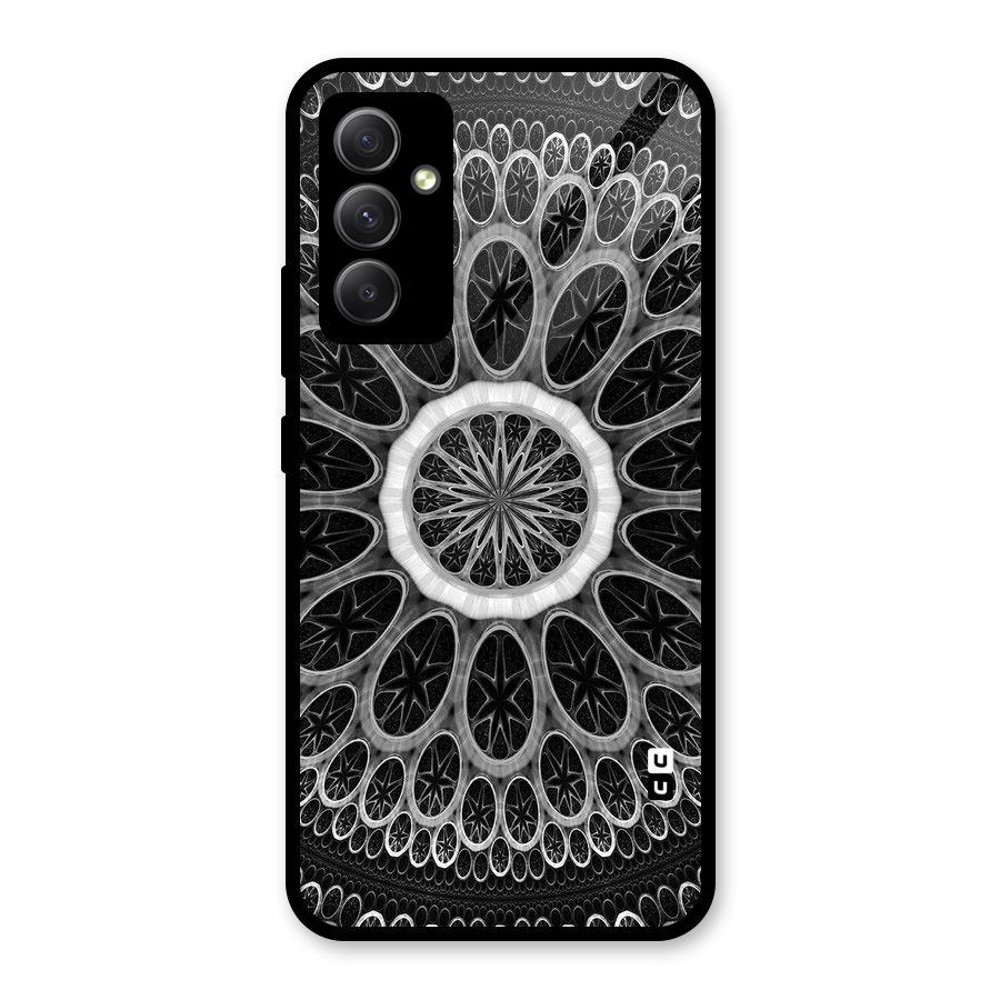 Dark Pattern Art Glass Back Case for Galaxy A34