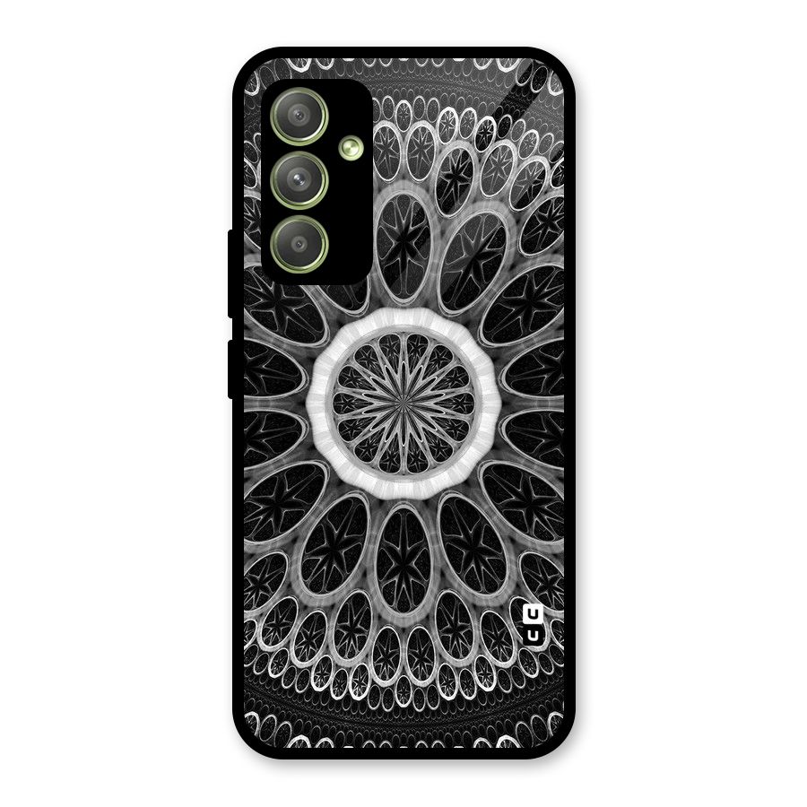 Dark Pattern Art Glass Back Case for Galaxy A54