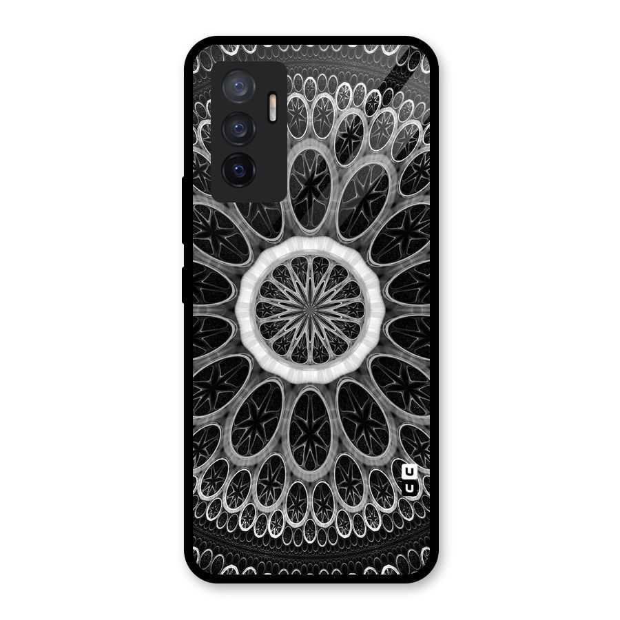 Dark Pattern Art Glass Back Case for Vivo V23e
