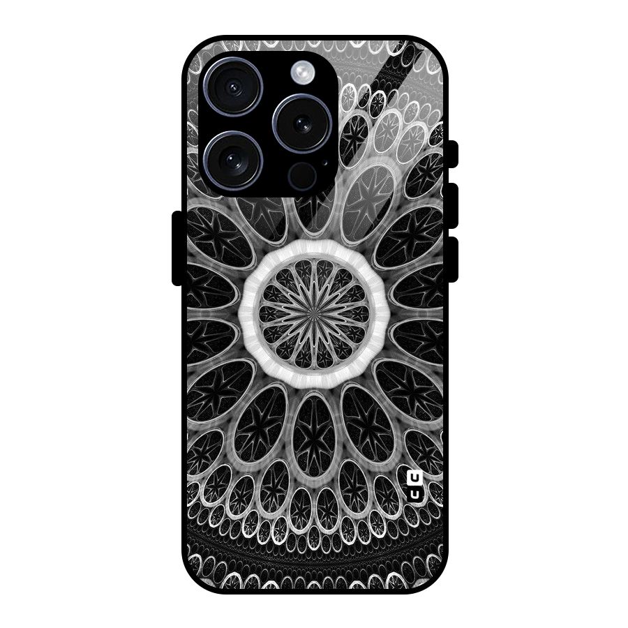 Dark Pattern Art Glass Back Case for iPhone 15 Pro