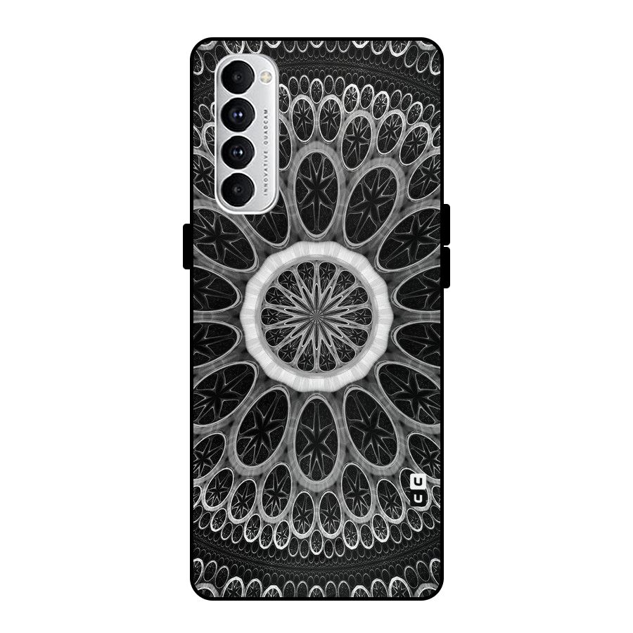 Dark Pattern Art Metal Back Case for Oppo Reno4 Pro