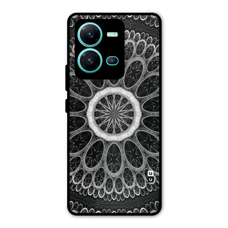 Dark Pattern Art Metal Back Case for Vivo V25