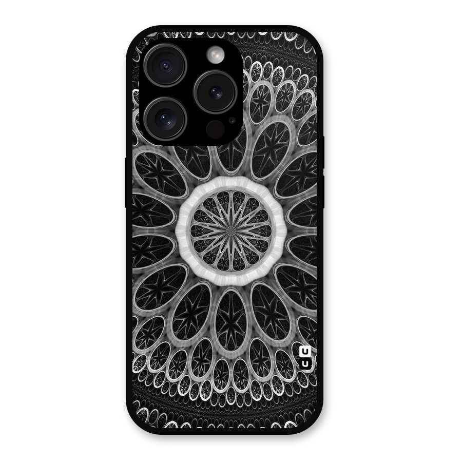 Dark Pattern Art Metal Back Case for iPhone 15 Pro
