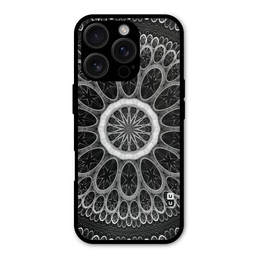 Dark Pattern Art Metal Back Case for iPhone 16 Pro