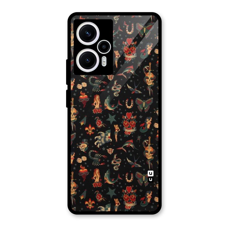 Dark Pattern Glass Back Case for Poco F5