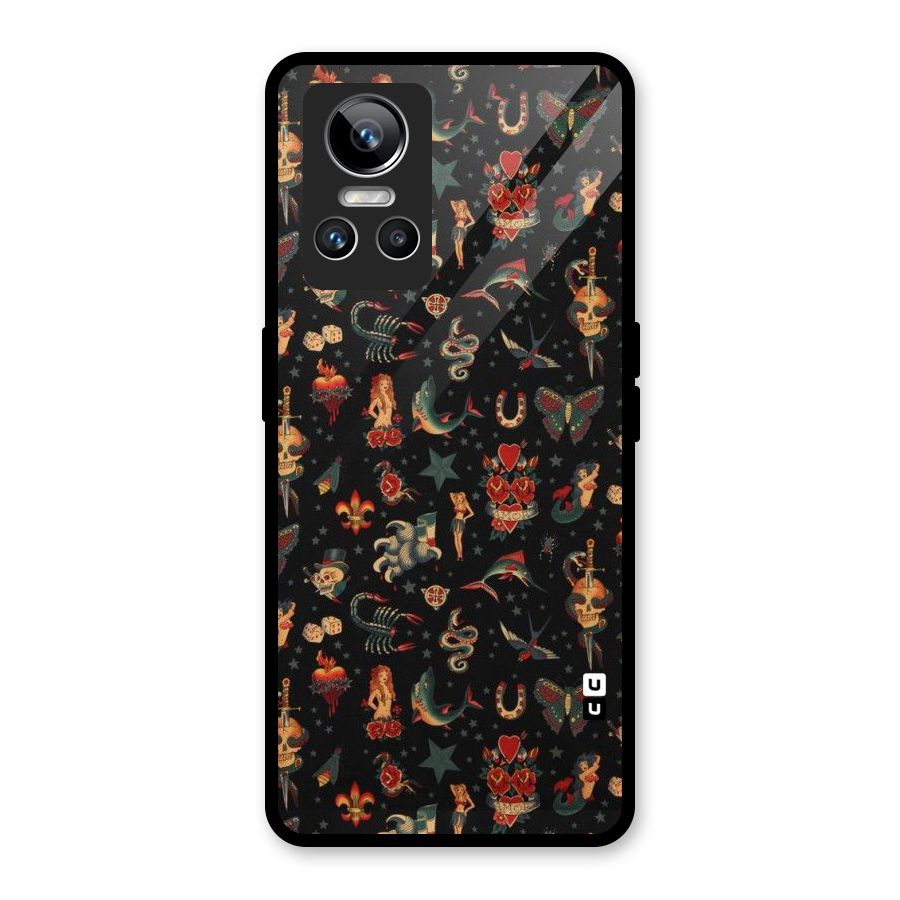 Dark Pattern Glass Back Case for Realme GT Neo 3