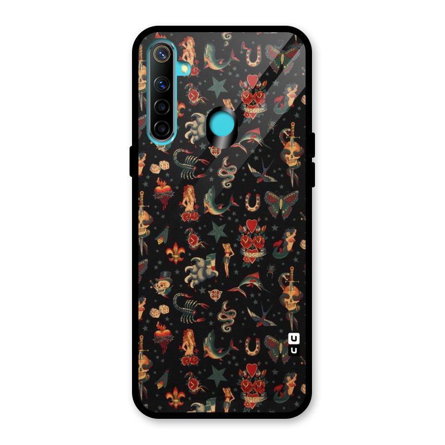 Dark Pattern Glass Back Case for Realme Narzo 10