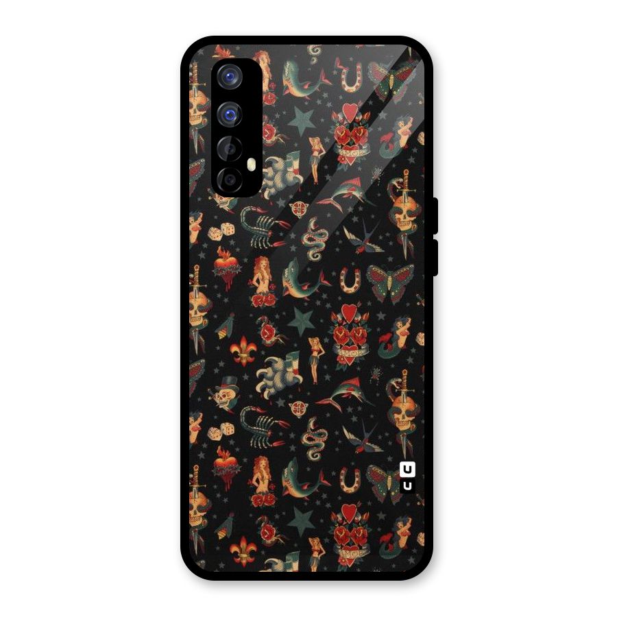 Dark Pattern Glass Back Case for Realme Narzo 20 Pro