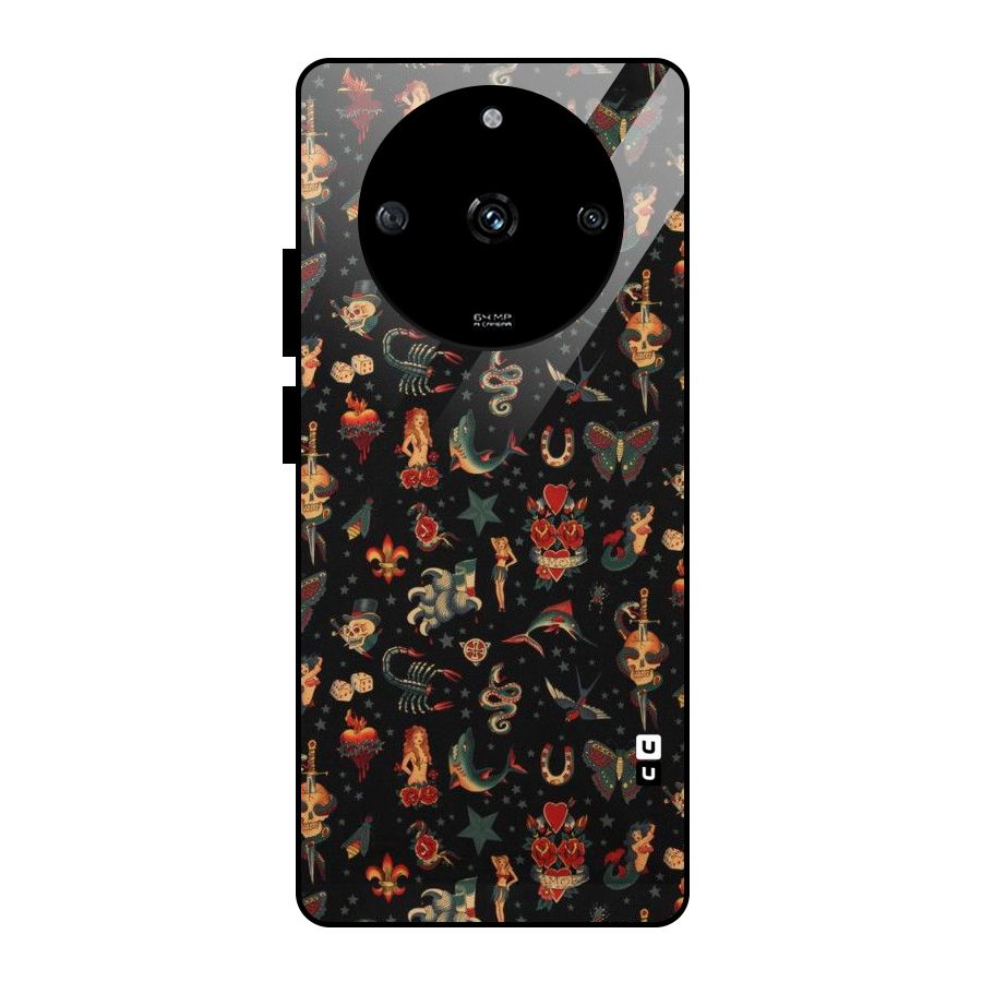 Dark Pattern Glass Back Case for Realme Narzo 60 5G