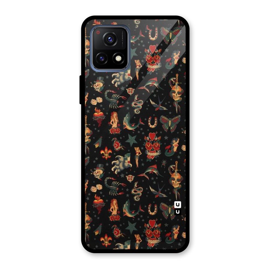 Dark Pattern Glass Back Case for Vivo Y72 5G