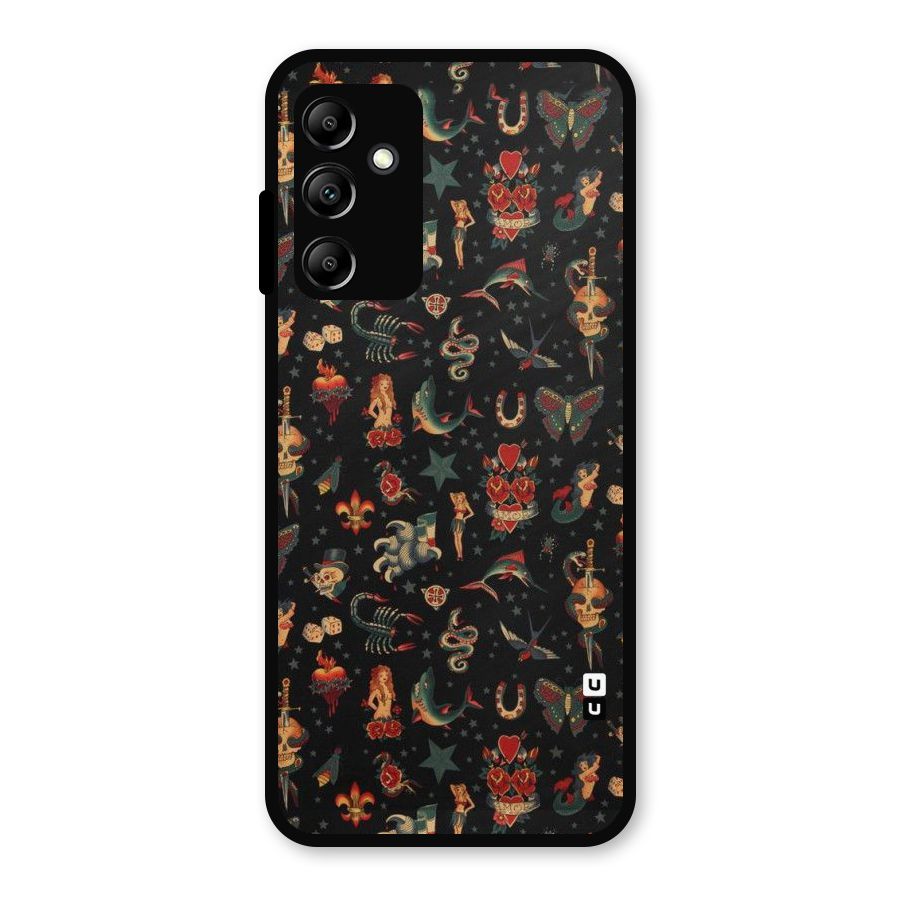 Dark Pattern Metal Back Case for Galaxy A14 5G