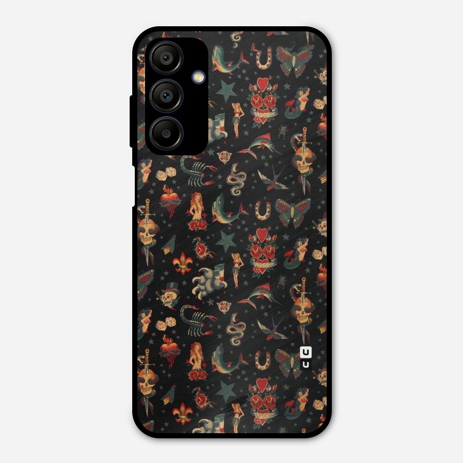 Dark Pattern Metal Back Case for Galaxy A15 5G