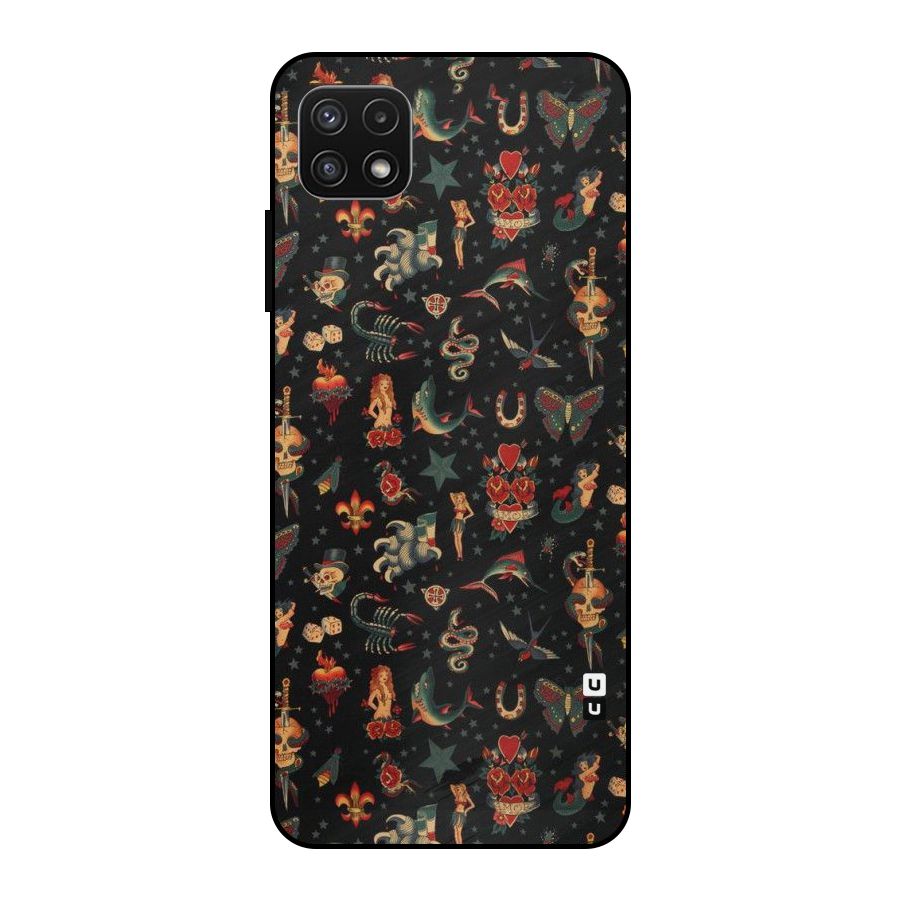 Dark Pattern Metal Back Case for Galaxy A22 5G