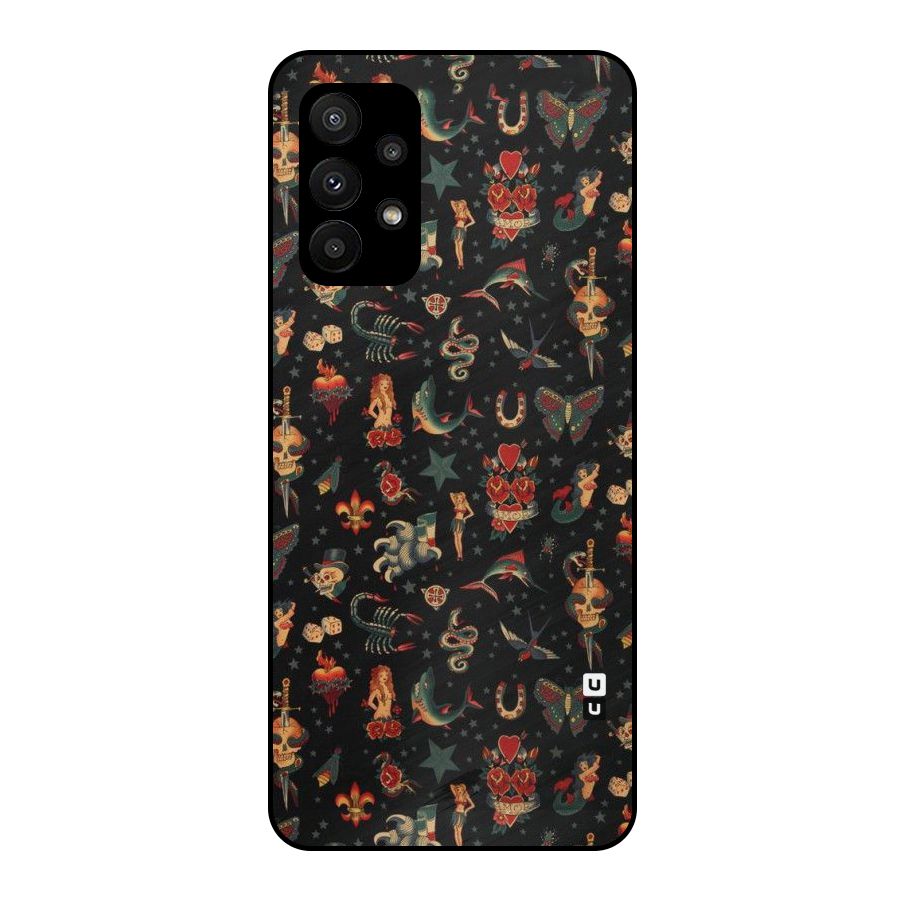 Dark Pattern Metal Back Case for Galaxy A23