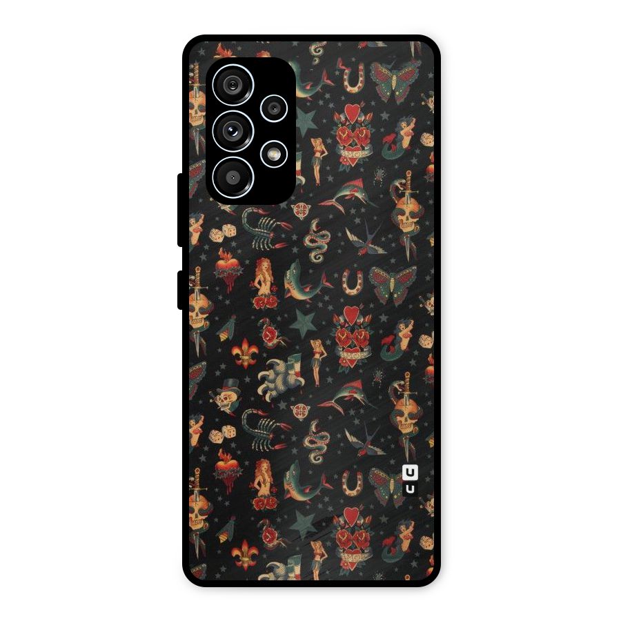Dark Pattern Metal Back Case for Galaxy A53 5G