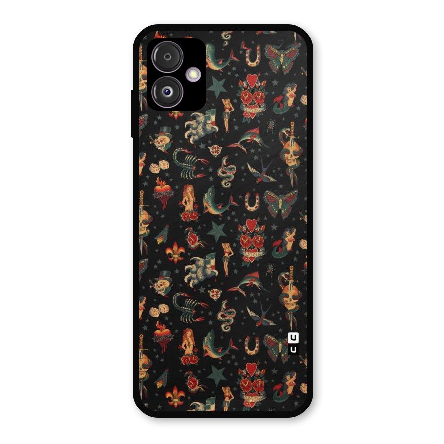 Dark Pattern Metal Back Case for Galaxy F14