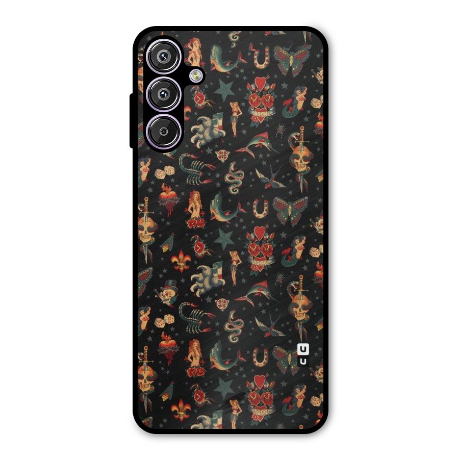 Dark Pattern Metal Back Case for Galaxy F15