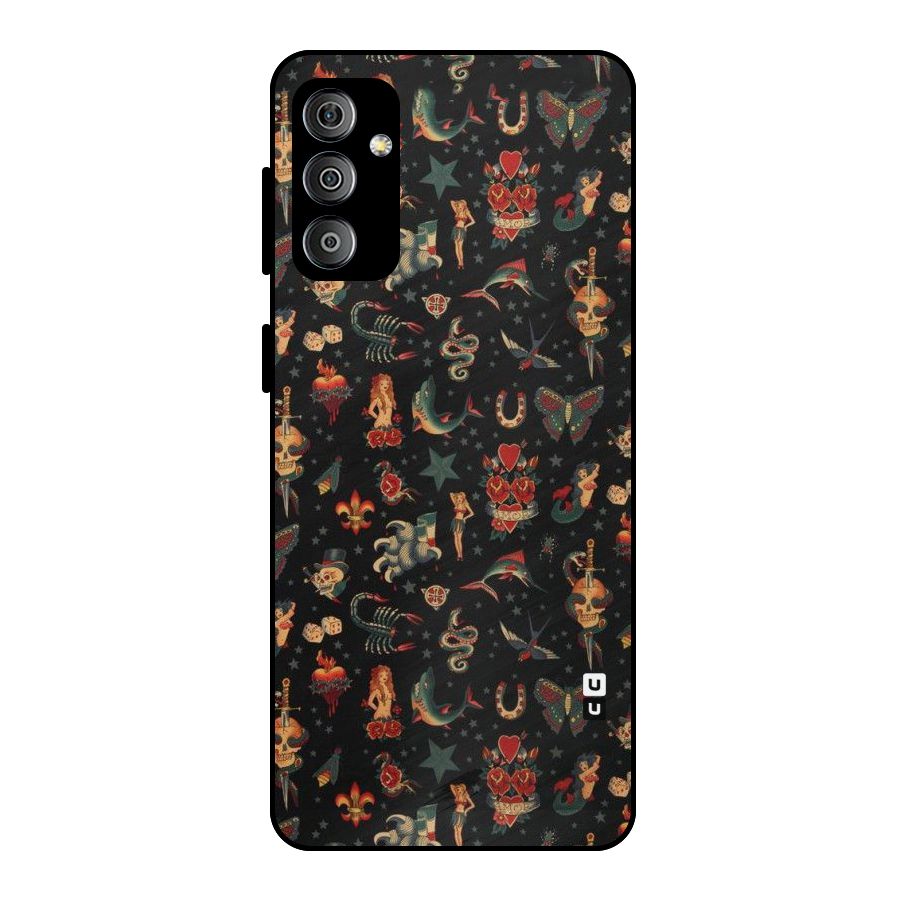 Dark Pattern Metal Back Case for Galaxy F23