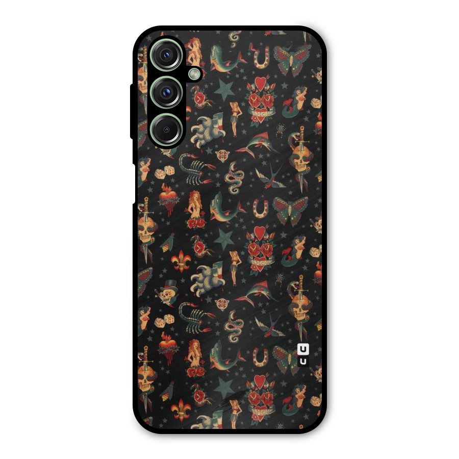 Dark Pattern Metal Back Case for Galaxy F34