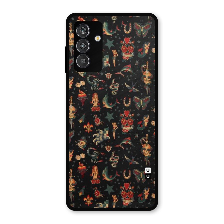Dark Pattern Metal Back Case for Galaxy M14 5G