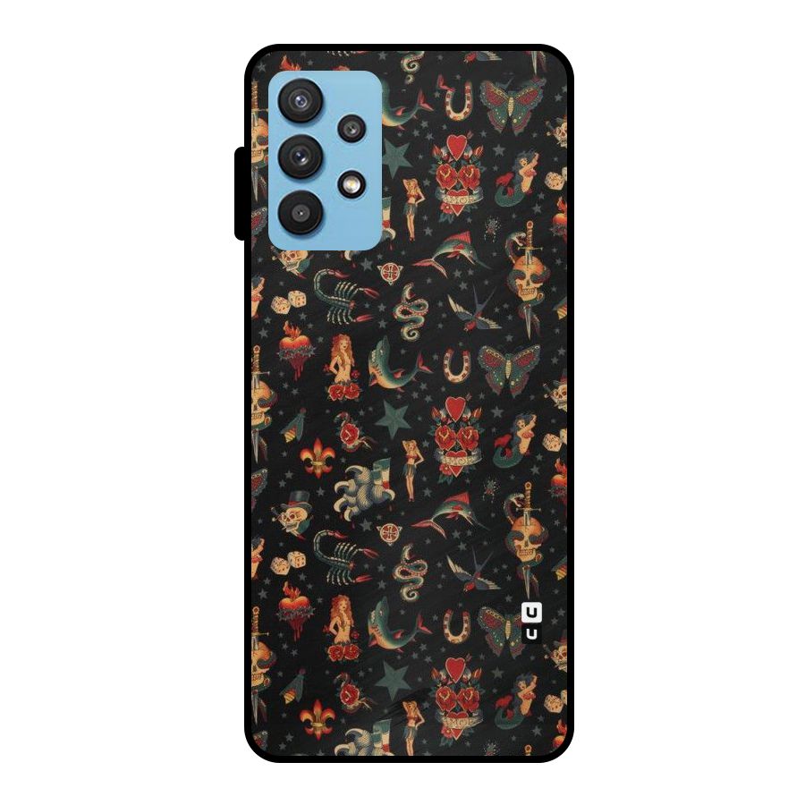 Dark Pattern Metal Back Case for Galaxy M32 5G