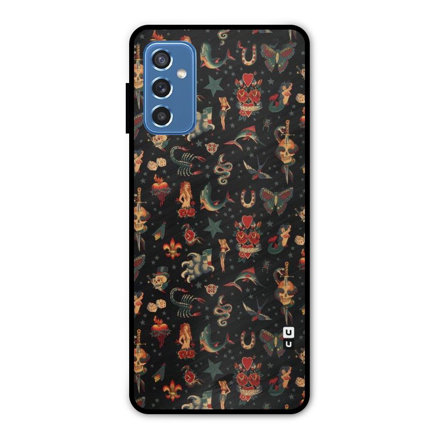 Dark Pattern Metal Back Case for Galaxy M52 5G