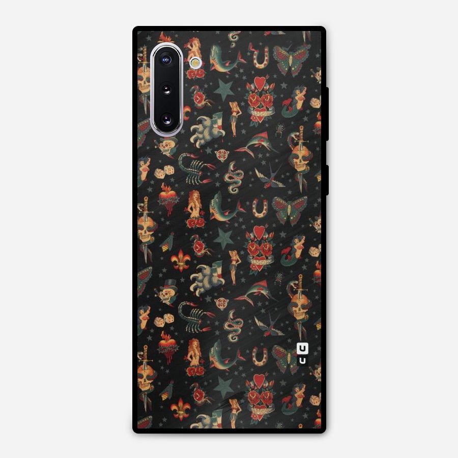 Dark Pattern Metal Back Case for Galaxy Note 10
