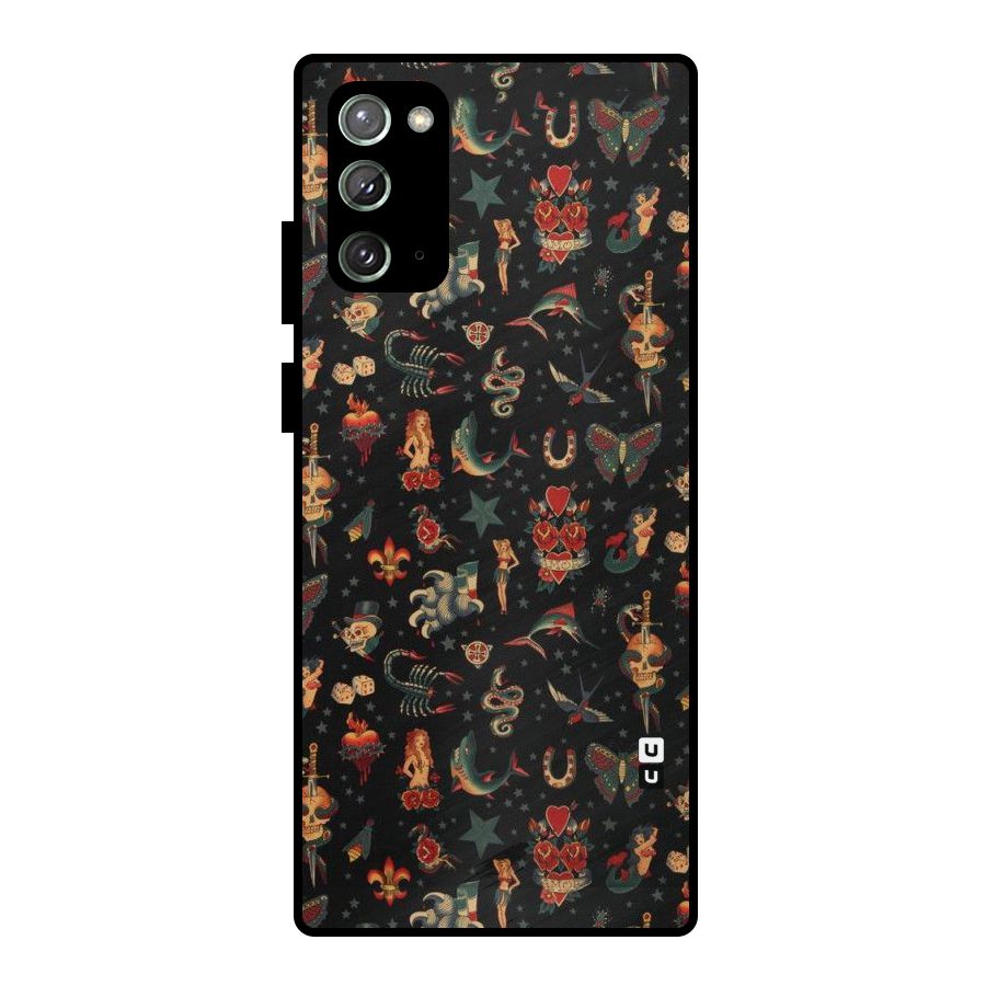 Dark Pattern Metal Back Case for Galaxy Note 20