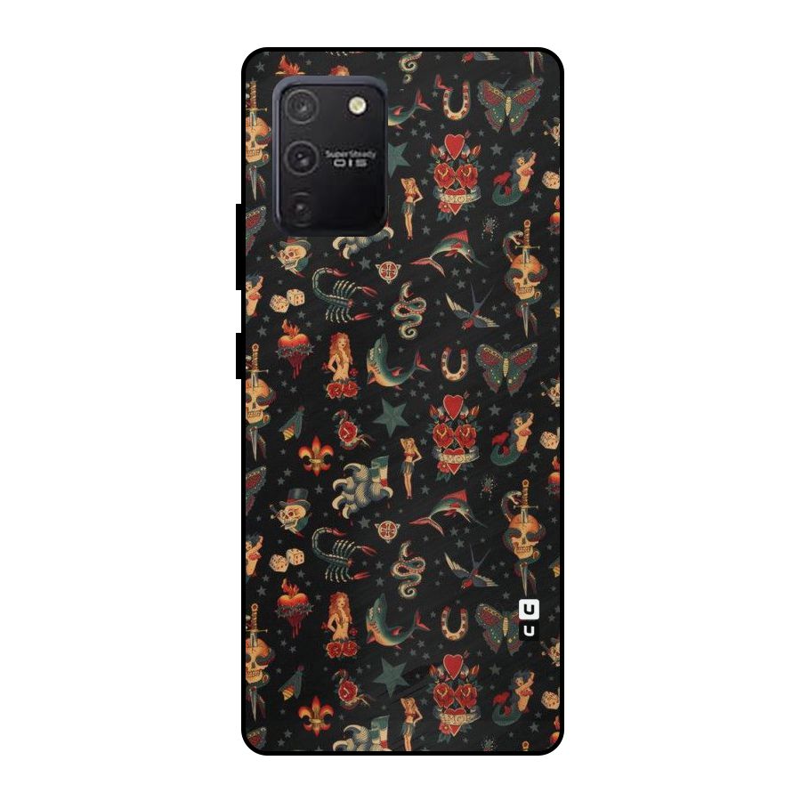Dark Pattern Metal Back Case for Galaxy S10 Lite