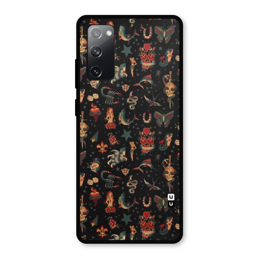 Dark Pattern Metal Back Case for Galaxy S20 FE