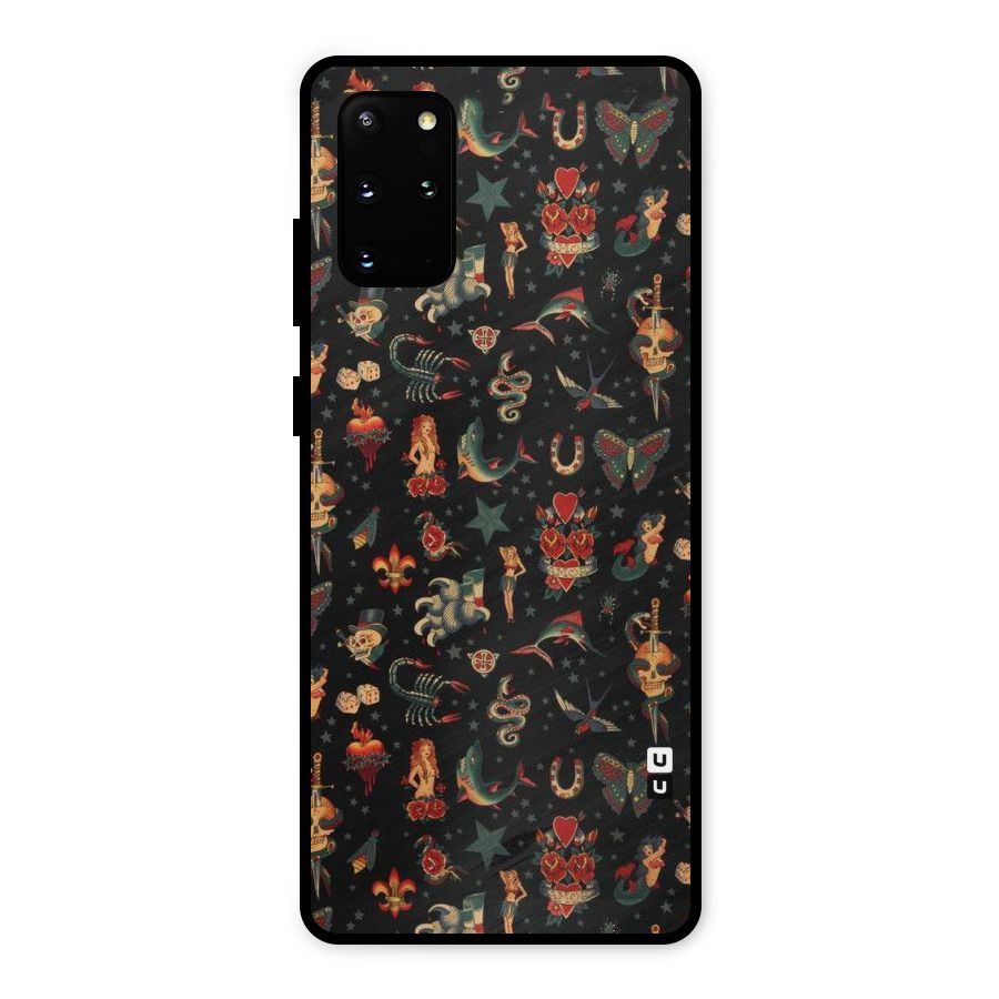 Dark Pattern Metal Back Case for Galaxy S20 Plus