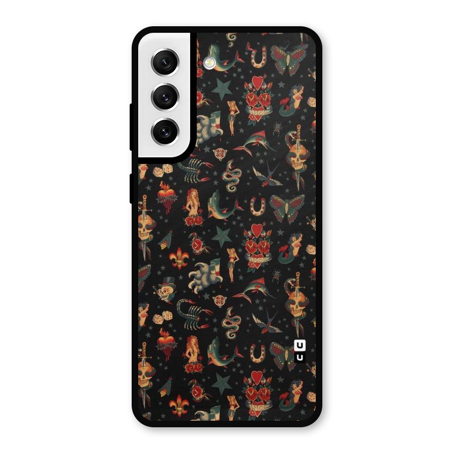 Dark Pattern Metal Back Case for Galaxy S21 FE 5G
