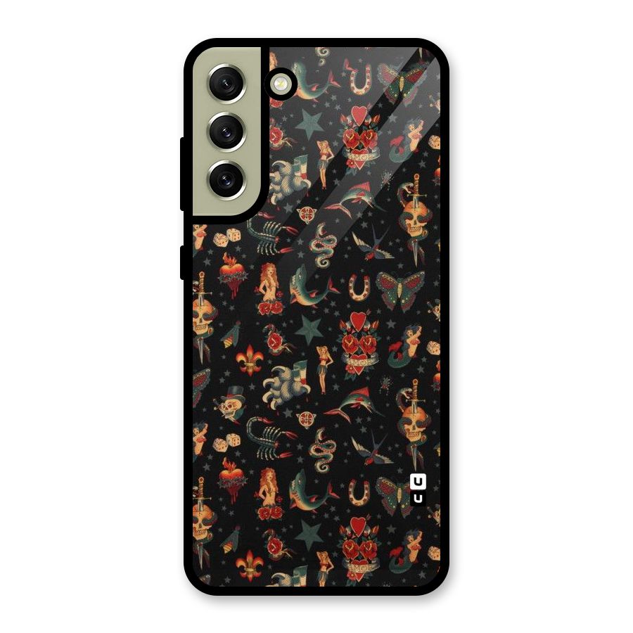 Dark Pattern Metal Back Case for Galaxy S21 FE 5G (2023)