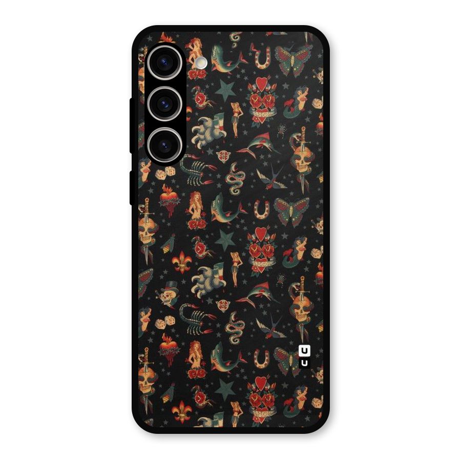 Dark Pattern Metal Back Case for Galaxy S23 Plus