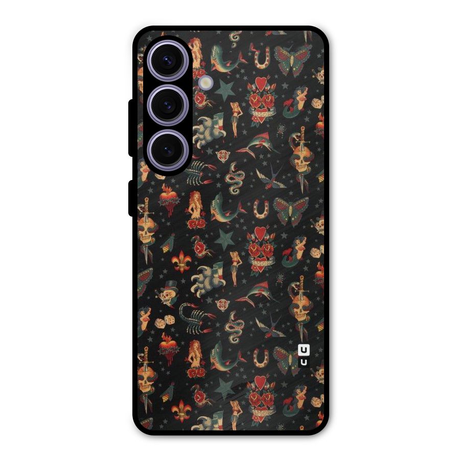 Dark Pattern Metal Back Case for Galaxy S24