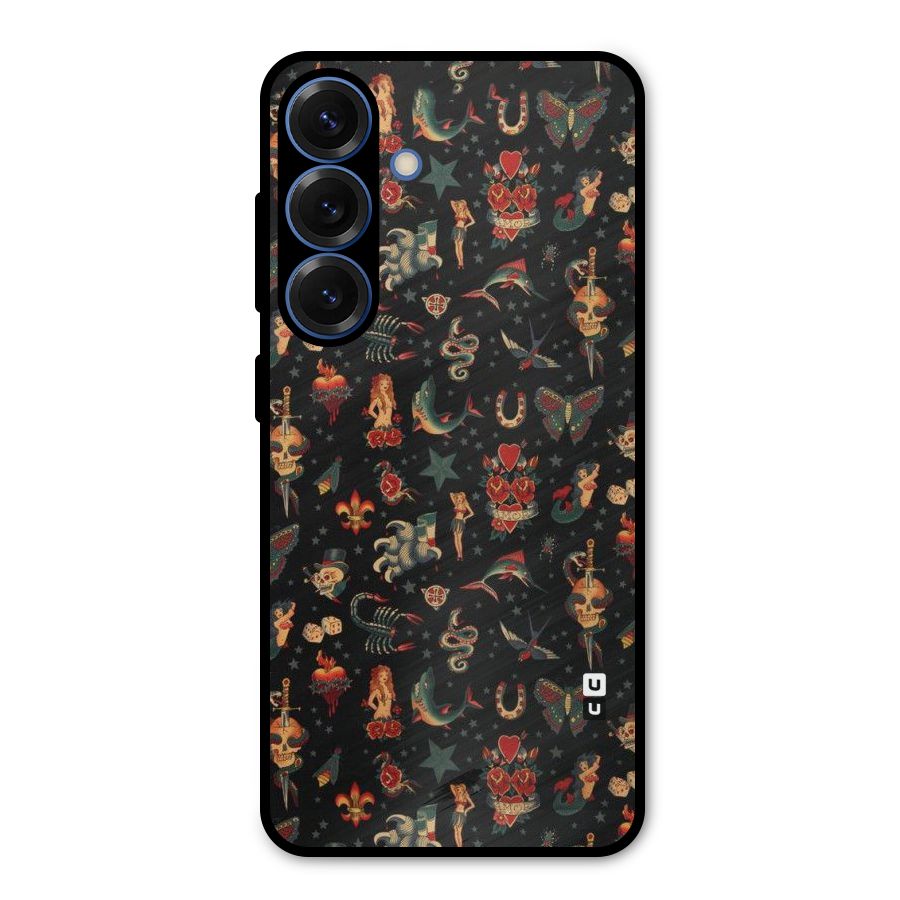 Dark Pattern Metal Back Case for Galaxy S25
