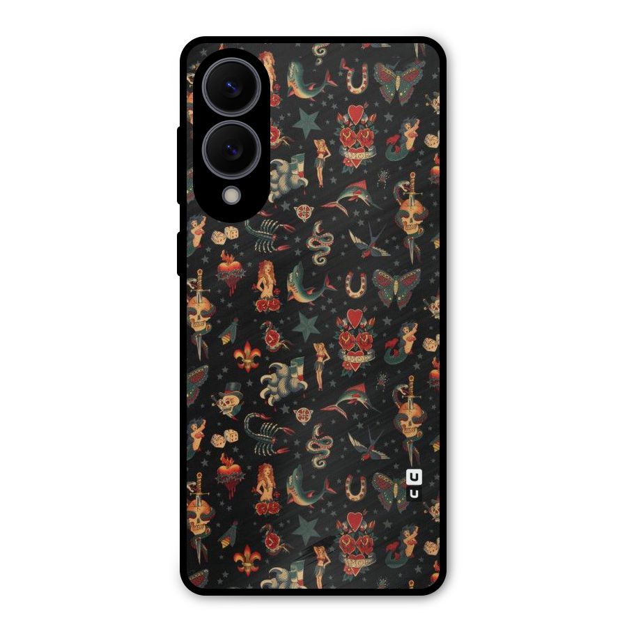 Dark Pattern Metal Back Case for Galaxy S25 Edge