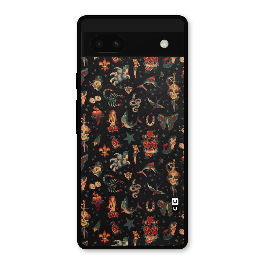 Dark Pattern Metal Back Case for Google Pixel 6a