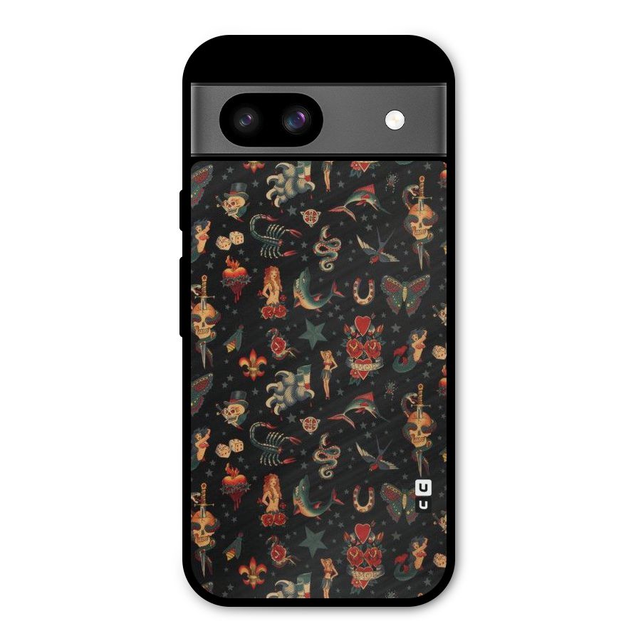Dark Pattern Metal Back Case for Google Pixel 8a