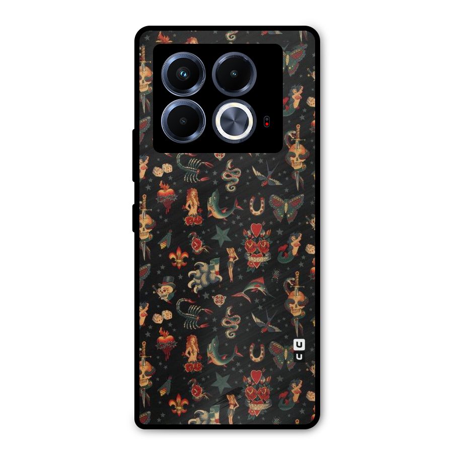 Dark Pattern Metal Back Case for Infinix Note 40 5G