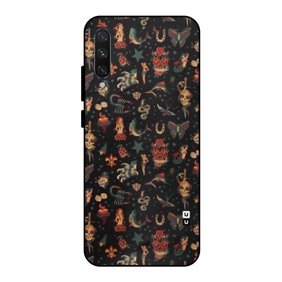 Dark Pattern Metal Back Case for Mi A3