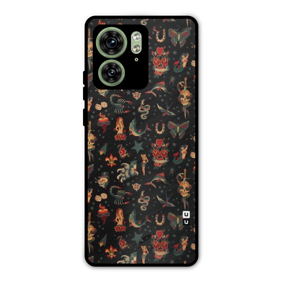 Dark Pattern Metal Back Case for Motorola Edge 40 5G