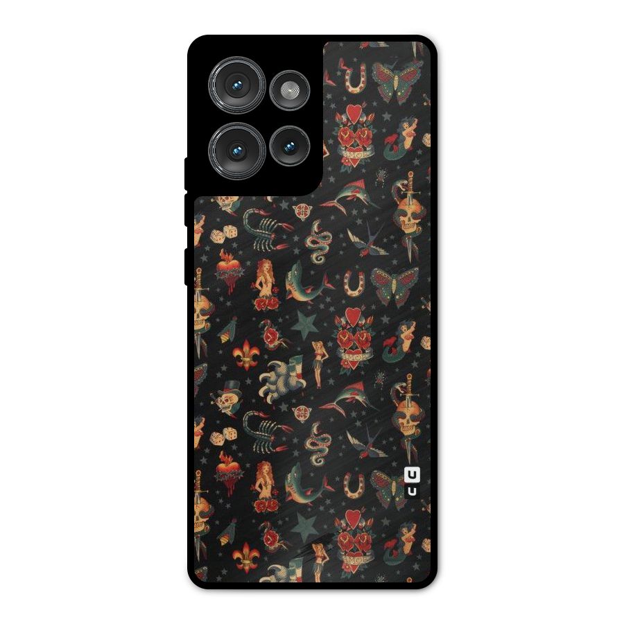 Dark Pattern Metal Back Case for Motorola Edge 50